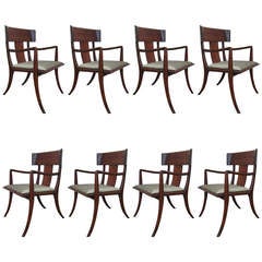 Eight Klismos Armchairs by Robsjohn Gibbings.