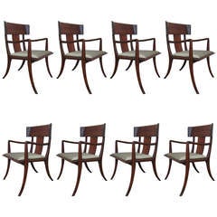 Eight Klismos Armchairs by Robsjohn Gibbings.