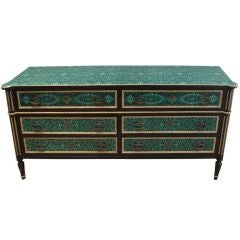 Faux Malachite Chest of Drawers.
