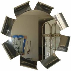 Whimsical Framed Steel Mirror.