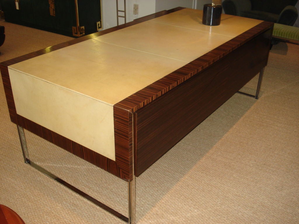 Belgian Executive Desk with Bookcase By De Coene for Knoll.