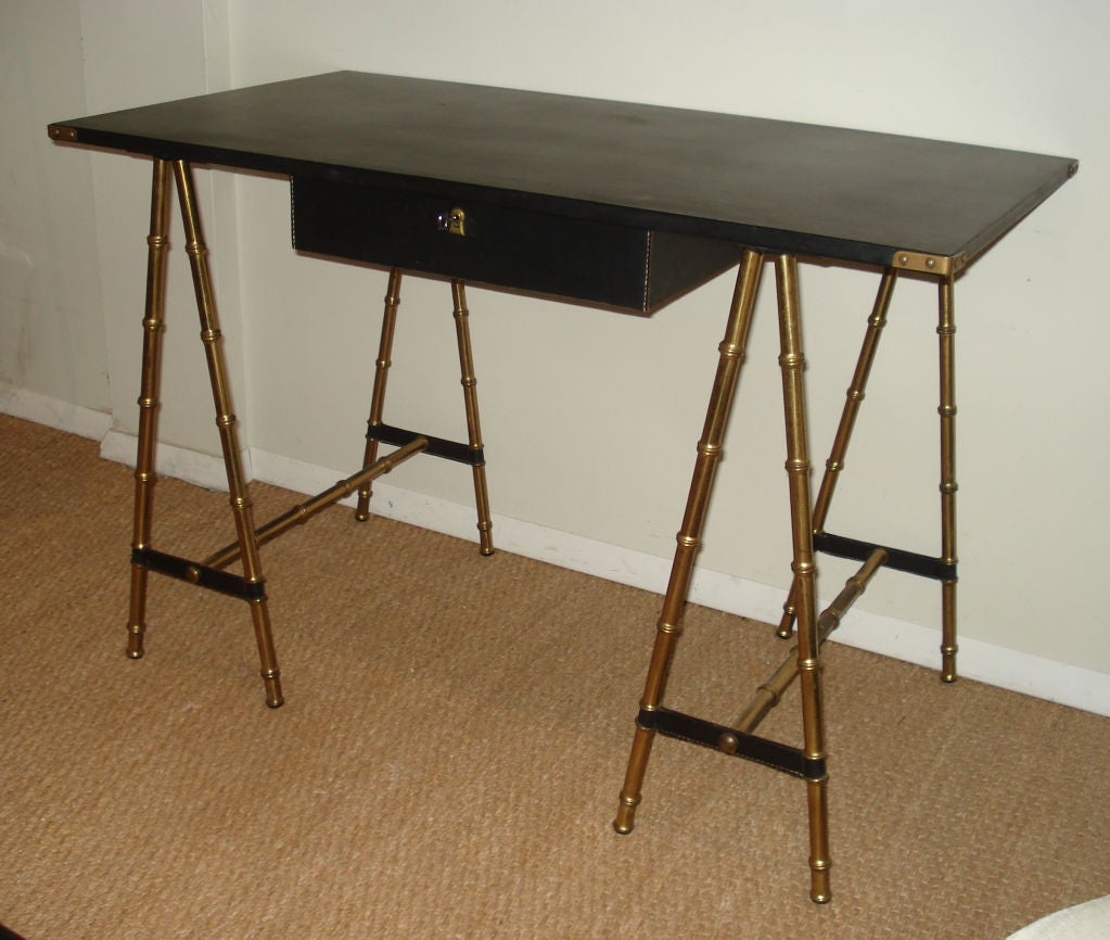 Jacques Adnet Campaign Desk and Chair.