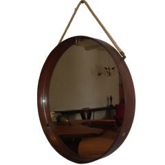 French  Leather Mirror.