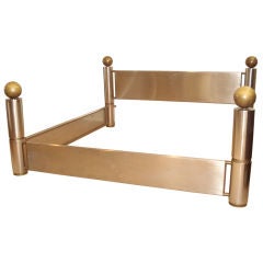 Steel and Bronze King Size Bed