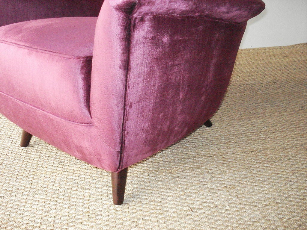 Italian Wing Back Lounge Chair.