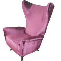 Italian Wing Back Lounge Chair.