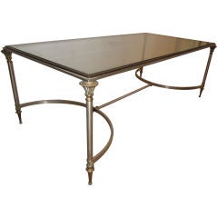 French Brass 
Brushed Steel Coffee Table.
