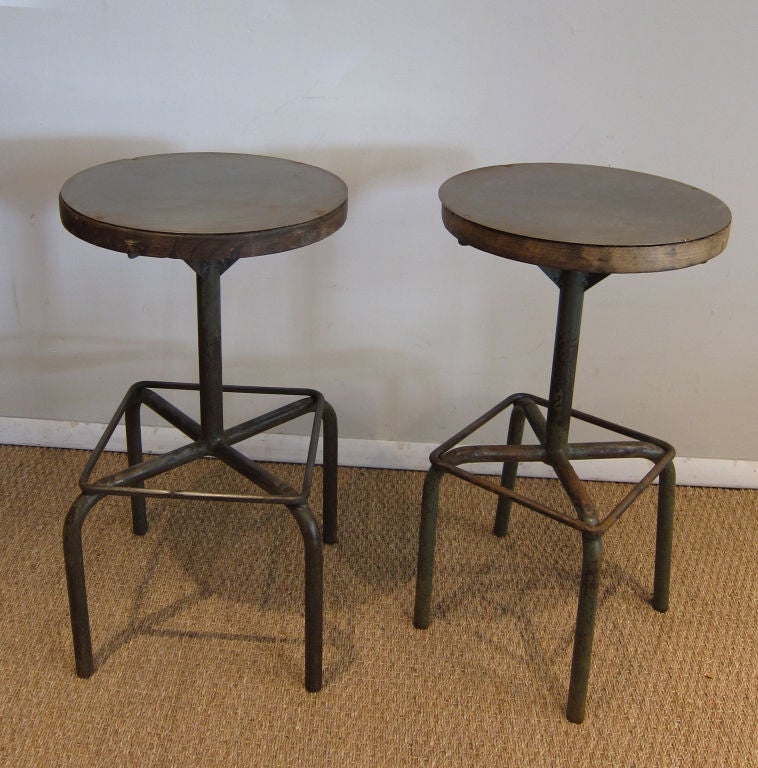 Suite of 6 Industrial Stools.