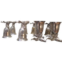 Set of 12 Silver Plated Goblets.