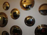 Group of Brass Porthole Convex Mirrors.