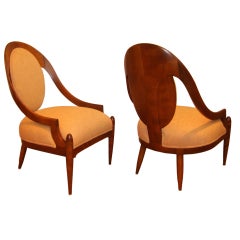 Vintage Pair of Spoon Back Chairs.