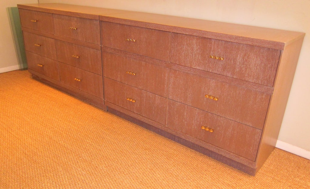 Pair of Cerused Chest of Drawers.