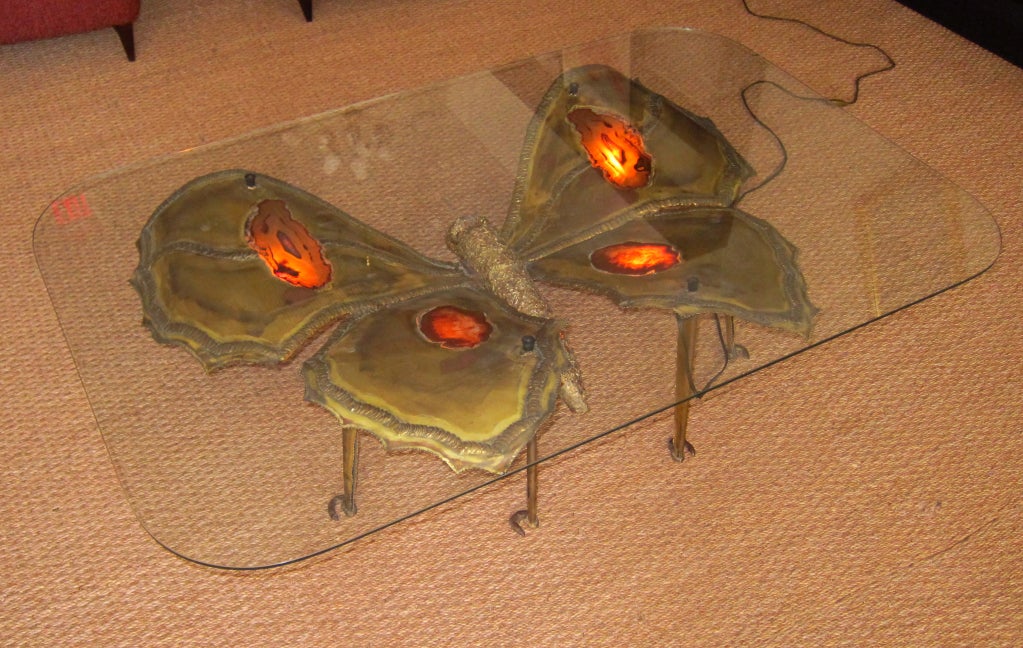 French  Butterfly-Shaped  Table/Wall Sculpture by Honoré.