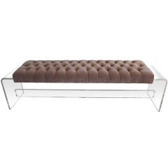 Chic Waterfall Lucite Bench.