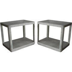 Pair of Shagreen Side Tables.