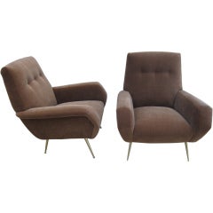 Pair of Lounge Chairs by G. Frattini.