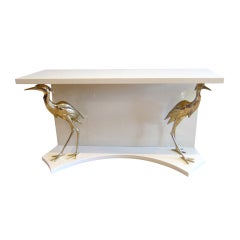 Unusual Console with Bronze Egrets.