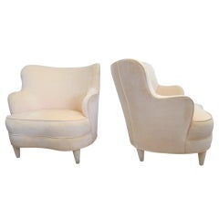 Retro Pair of  Boudoir  Chairs.