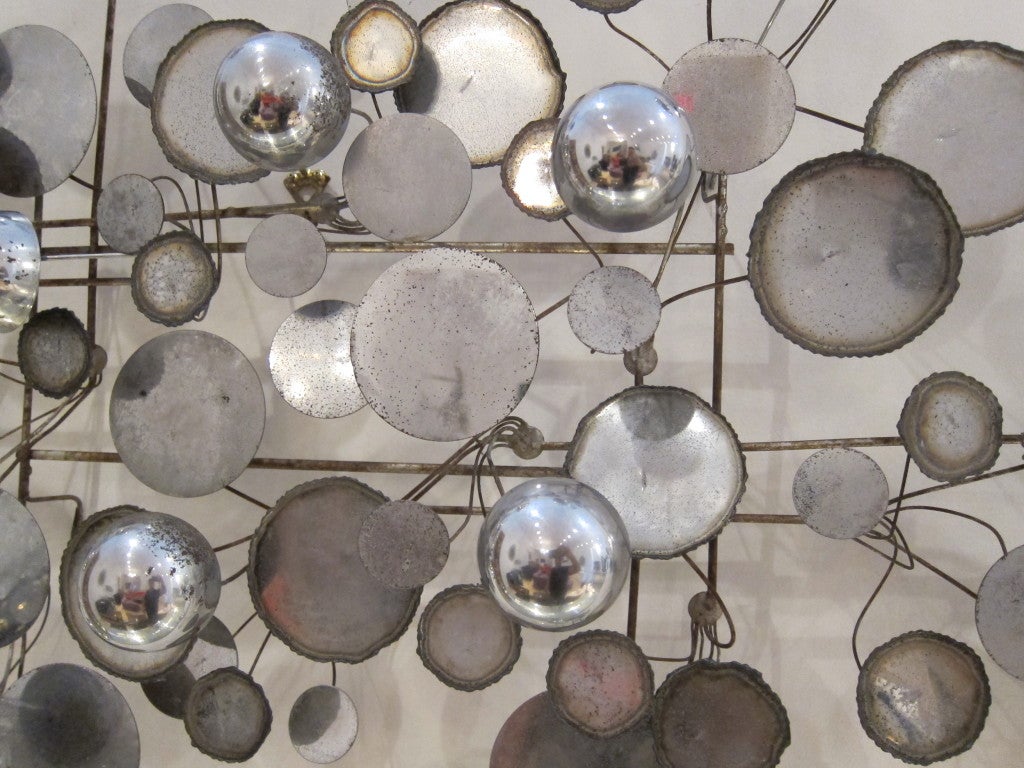 Late 20th Century Large Chrome 'Raindrops' Sculpture by Curtis Jere