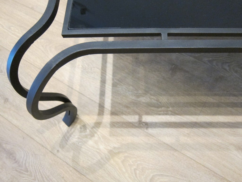 1940's Black Iron Coffee Table. at 1stdibs