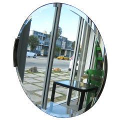 Mid Century Modern Thayer Coggin Milo Baughman Deco style Chrome Round Mirror