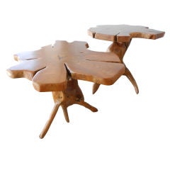 Sculptural Wood Root Tables Vintage USA