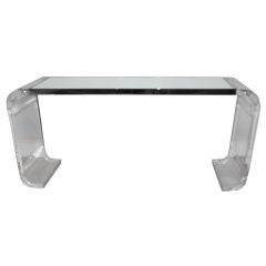 Chic 70s Leon Frost Lucite Waterfall Console Table USA