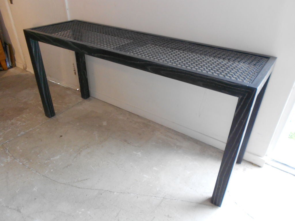 Mid Century Classic Parsons Cerrused Console Table