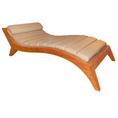Cool Retro Modern Wood Chaise Lounge