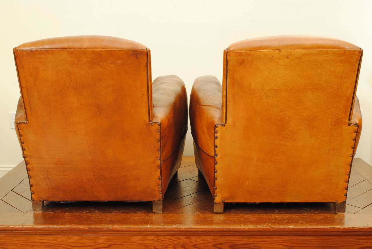 Near-Flawless Pair of French Art Deco Club Chairs 1