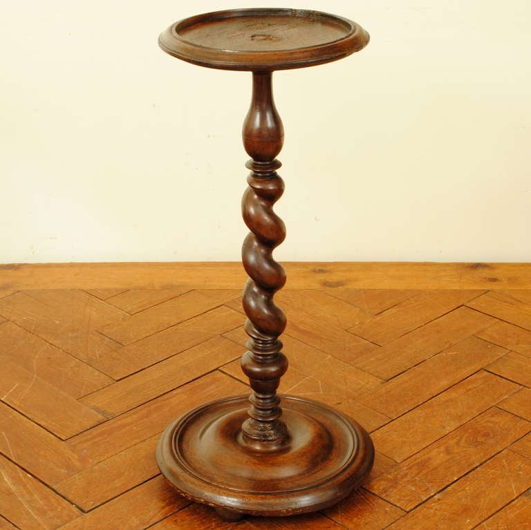 A French Louis XIII Period Early 18th Century Walnut Candlestand