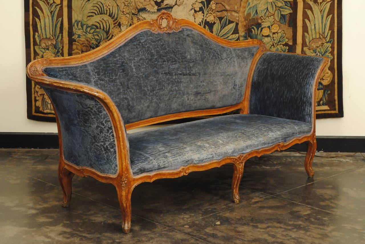 Italian, Piemontese, Mid-18th Century Carved and Painted Divano
