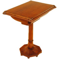 An Italian Mid 19th Century Walnut Hinged Top Work Table