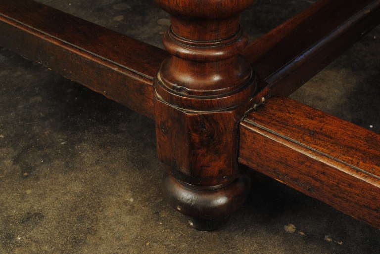 A Large Mid 19th Century Louis Philippe Walnut Two Drawer Table 3