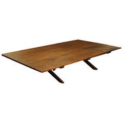 Large Italian Pinewood Vineyard Table Now a Coffee Table, Mid-19th Century
