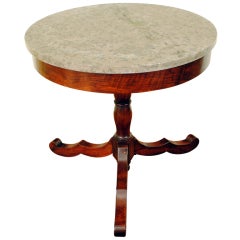 Italian Late Neoclassical Period Mahogany and Marble-Top Center Table 12