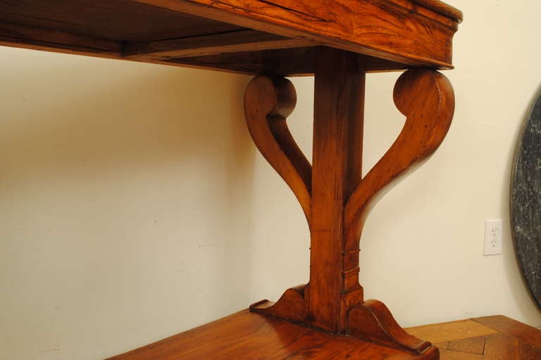 19th Century French Restauration Period, 2nd Q. 19th C. , Elmwood One Drawer Console Table