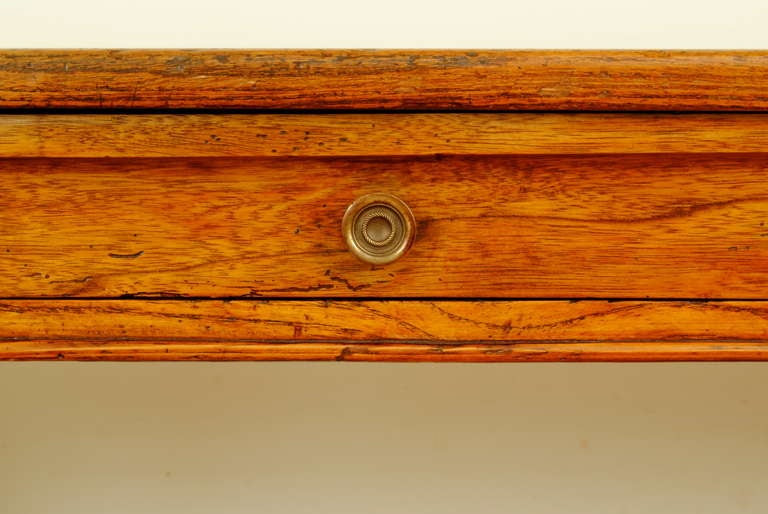 French Restauration Period, 2nd Q. 19th C. , Elmwood One Drawer Console Table 2
