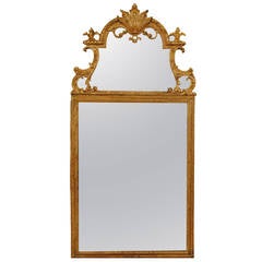 French Regence Period Carved Giltwood Mirror, Early 18th Century