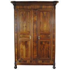 Antique A Massive Louis Philippe Period Walnut 2-Door Armoire