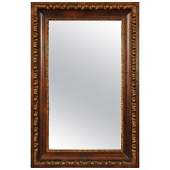 Empire Walnut and Giltwood Carved Mirror