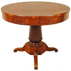 Neoclassical Walnut Center Table