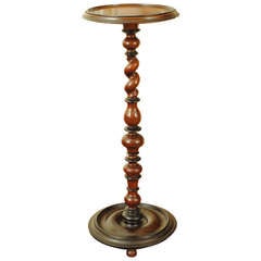 Turned Pedestal Table with Leaded Base, French Louis XIII Period