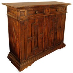 An Italian Baroque Large Walnut Credenza, 17th Century And Later
