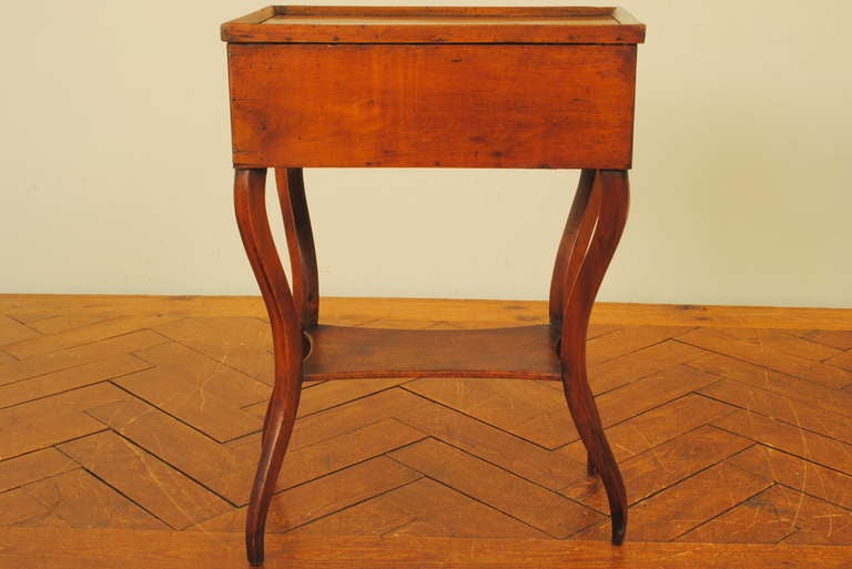 A French Late Neoclassic Walnut Two-Drawer Table from 19th Century 1