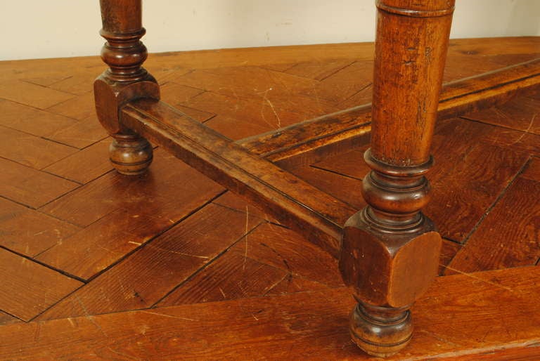 A French Louis XIII Style, 19th Century, Carved Walnut 2-Drawer Table 2