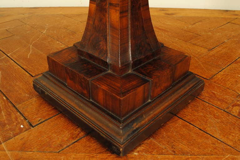 An Italian Walnut Veneered Pedestal, Art Deco Period, 1