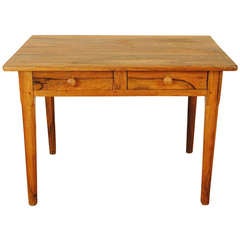 An Italian Neoclassical, 2nd Q. 19th C., Olive Wood Two-Drawer Table 5