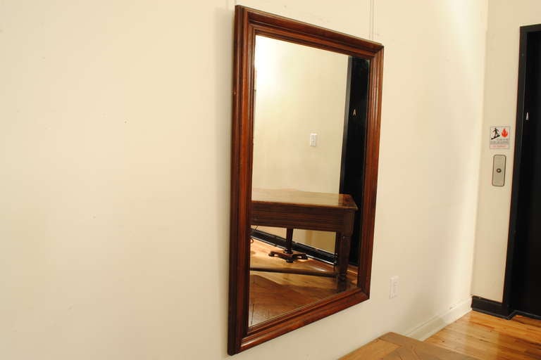 Neoclassical A French Mid 19th Century Late Neoclassic Large Walnut Mirror