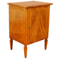Italian Neoclassical Walnut Inlaid and Veneered 1-Door Cabinet, 18th Century 12